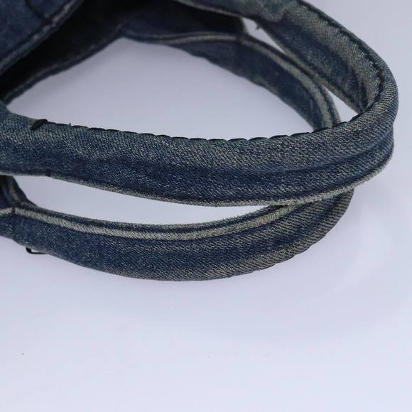 PRADA Canapa PM Hand Bag Denim Blue Auth 83344 - Picture 7 of 16
